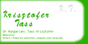 krisztofer tass business card